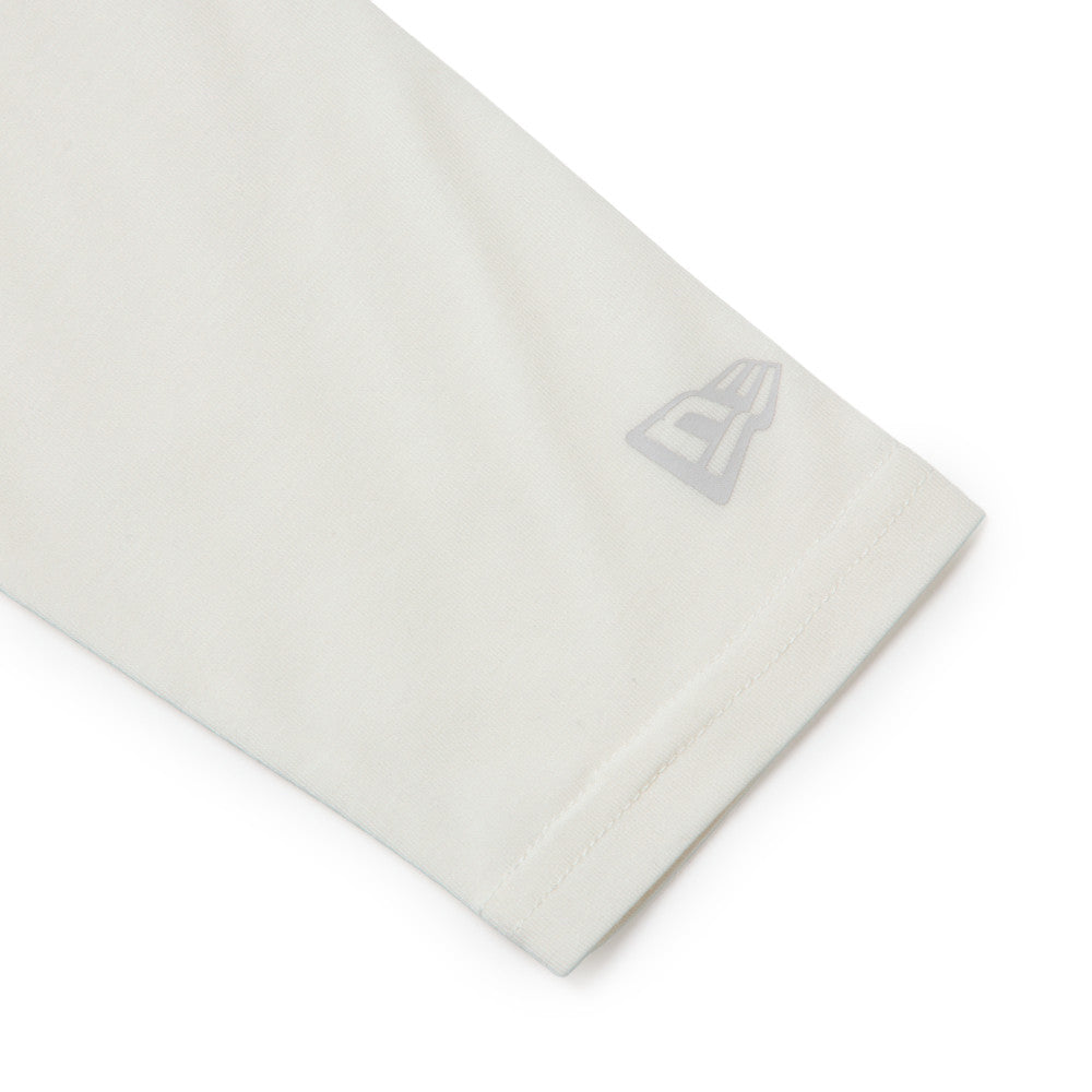 New Era Wordmark Logo Performance Ivory Womens Middle Length Short Sleeve T-Shirt