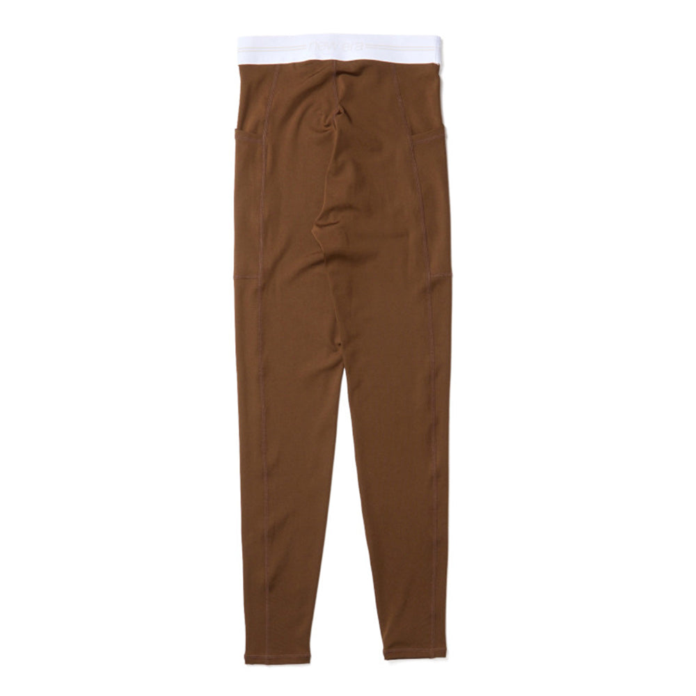 New Era Wordmark Logo Performance Brown Women Leggings