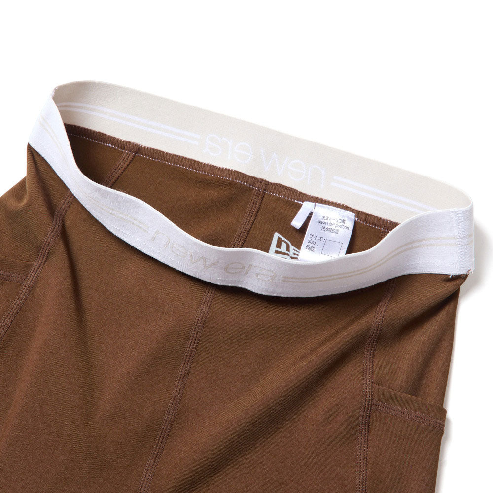 New Era Wordmark Logo Performance Brown Women Leggings