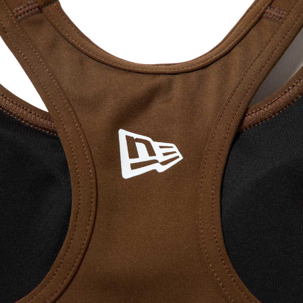 New Era Wordmark Logo Performance Brown Women Bra Top