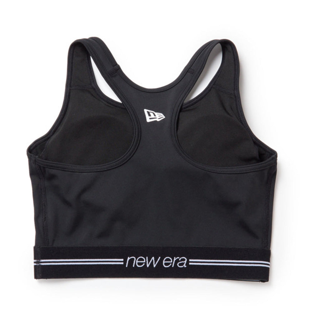 New Era Wordmark Logo Performance Black Women Bra Top