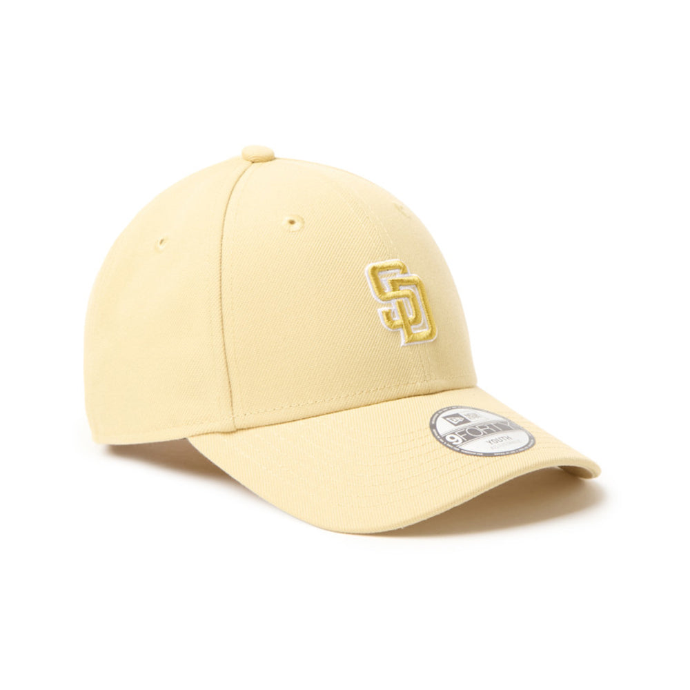 New Era San Diego Padres Midsize Logo Gold Youth 9FORTY Adjustable Cap