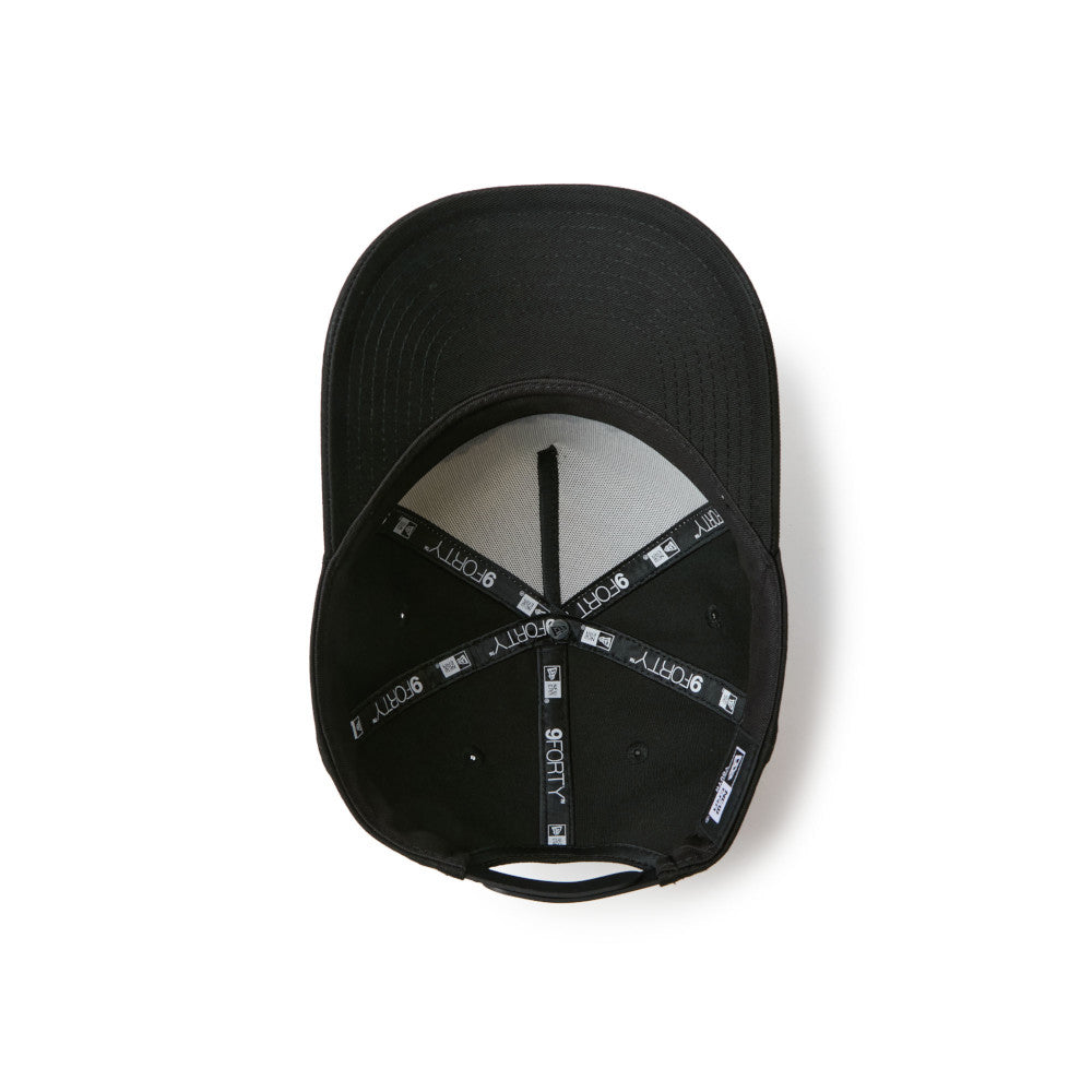 New Era Tagging Logo Black Chrome White 261 Youth 9FORTY A-Frame Adjustable Cap
