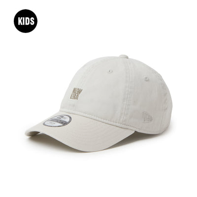 New Era Mini Square Logo Beige Youth 9TWENTY Adjustable Cap