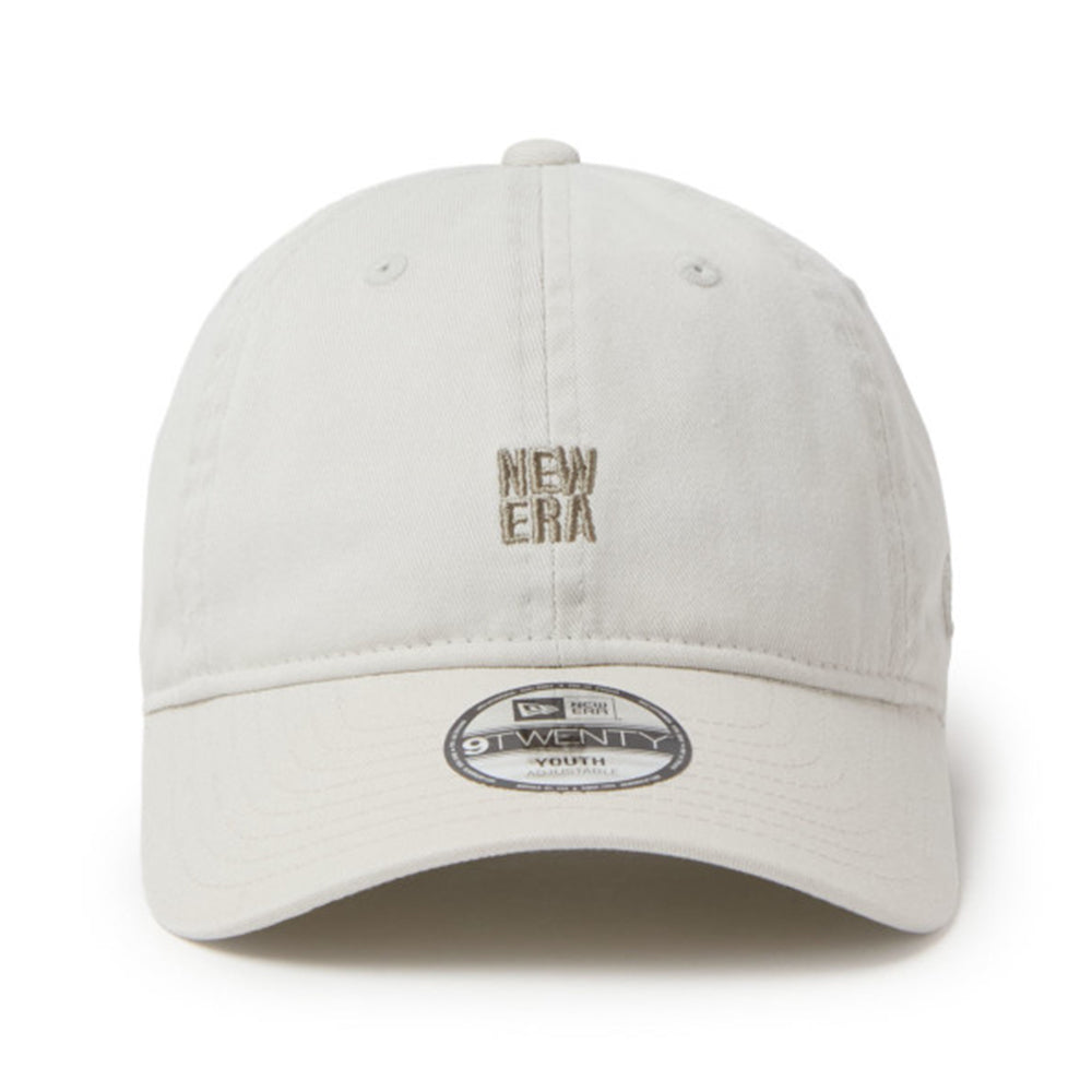 New Era Mini Square Logo Beige Youth 9TWENTY Adjustable Cap