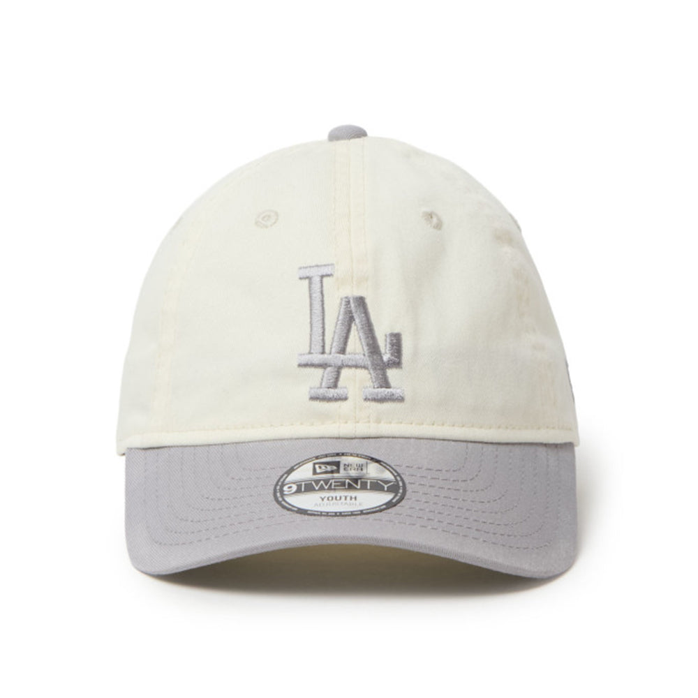 New Era Los Angeles Dodgers Two Tone White Gray Youth 9TWENTY Adjustable Cap