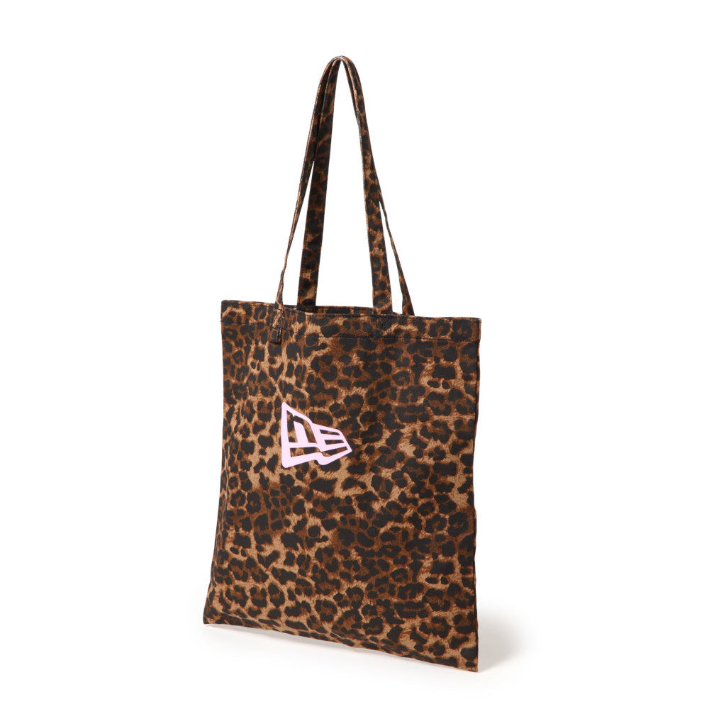 New Era Flag Logo Leopard Twill Tote Bag