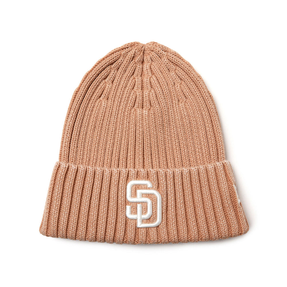 New Era San Diego Padres MLB Italian Wash Beige Rib Cuff Knit Medium