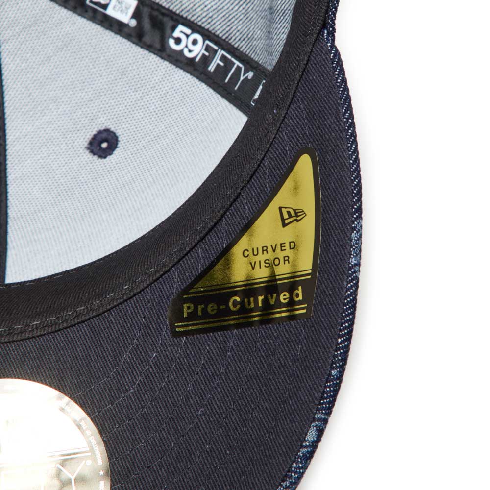 New Era New York Yankees Laser Burn Out Denim Navy 59FIFTY Pre-Curved Fitted Cap