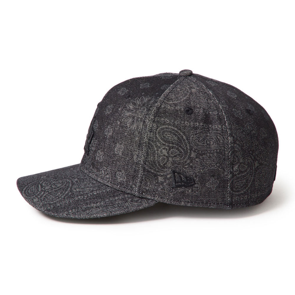 New Era Los Angeles Dodgers Laser Burn Out Denim Black 59FIFTY Pre-Curved Fitted Cap