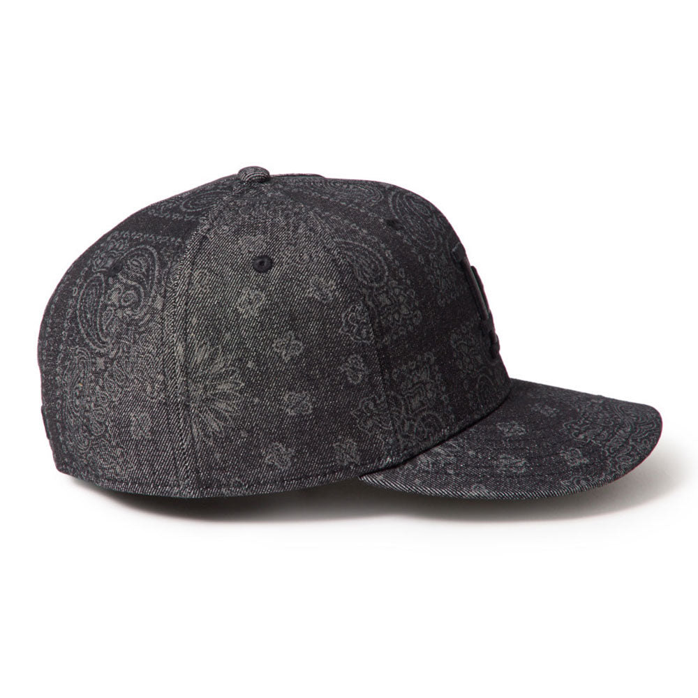 New Era Los Angeles Dodgers Laser Burn Out Denim Black 59FIFTY Pre-Curved Fitted Cap