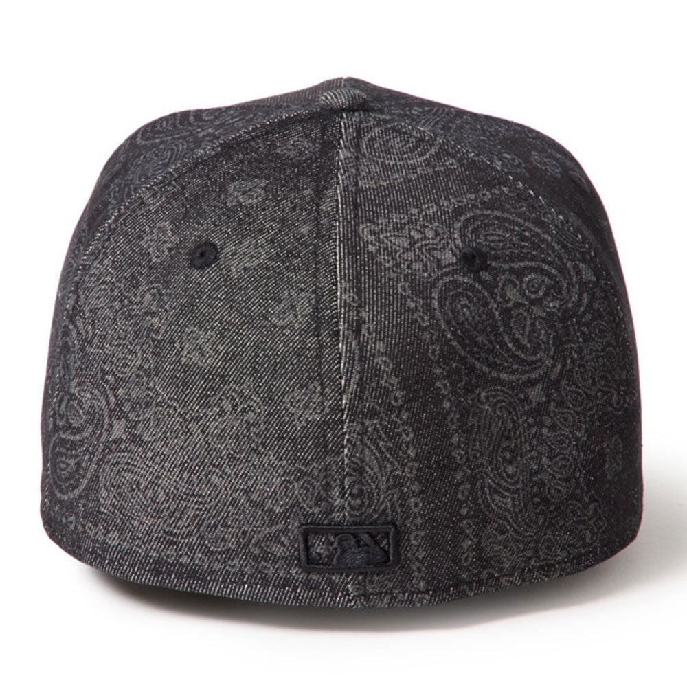 New Era Los Angeles Dodgers Laser Burn Out Denim Black 59FIFTY Pre-Curved Fitted Cap