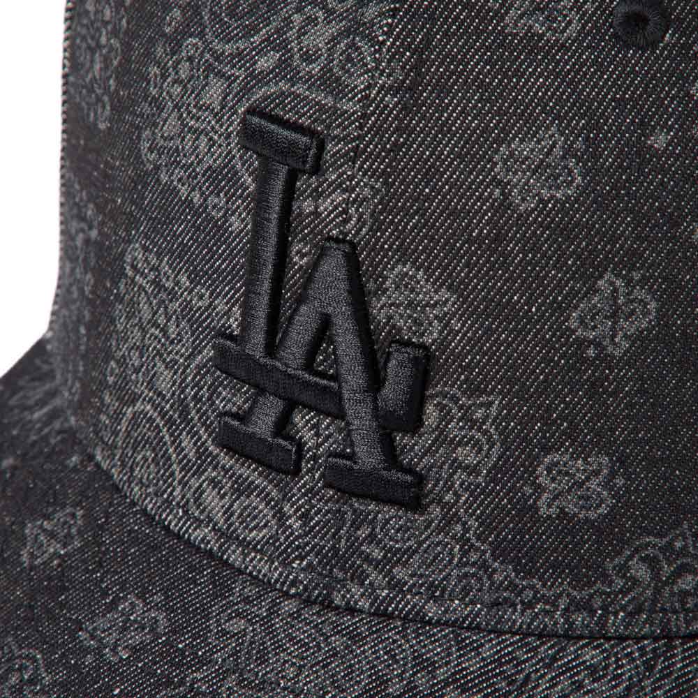 New Era Los Angeles Dodgers Laser Burn Out Denim Black 59FIFTY Pre-Curved Fitted Cap