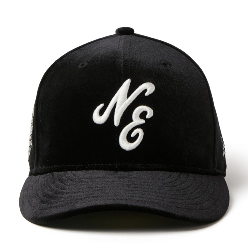 New Era NE Logo Velvet Black 59FIFTY Precurved Fitted Cap
