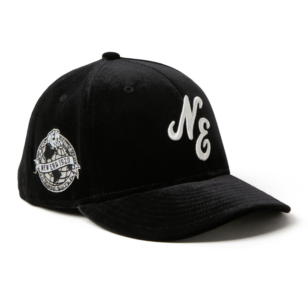 New Era NE Logo Velvet Black 59FIFTY Precurved Fitted Cap