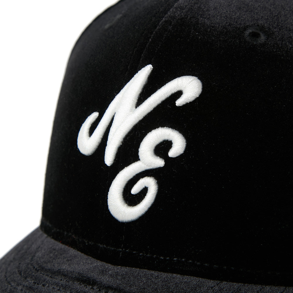 New Era NE Logo Velvet Black 59FIFTY Precurved Fitted Cap