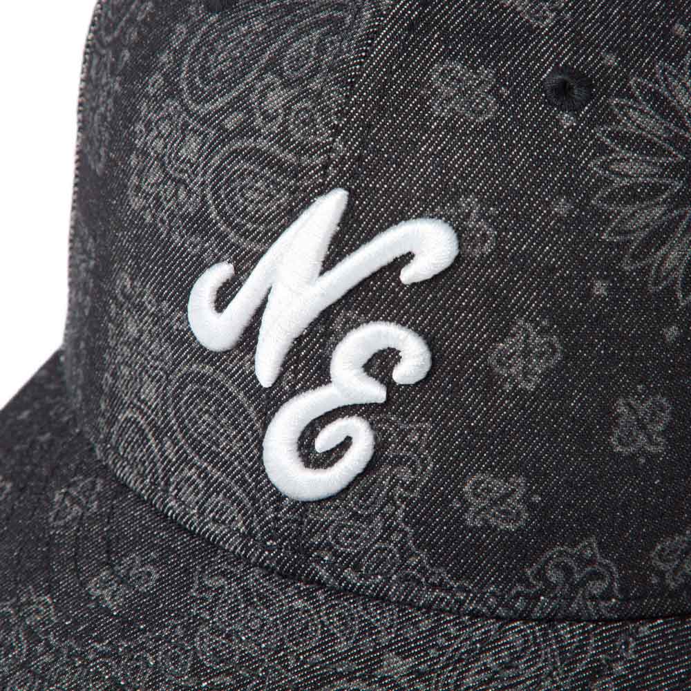 New Era NE Script Laser Burn Out Denim Black 59FIFTY Pre-Curved Fitted Cap