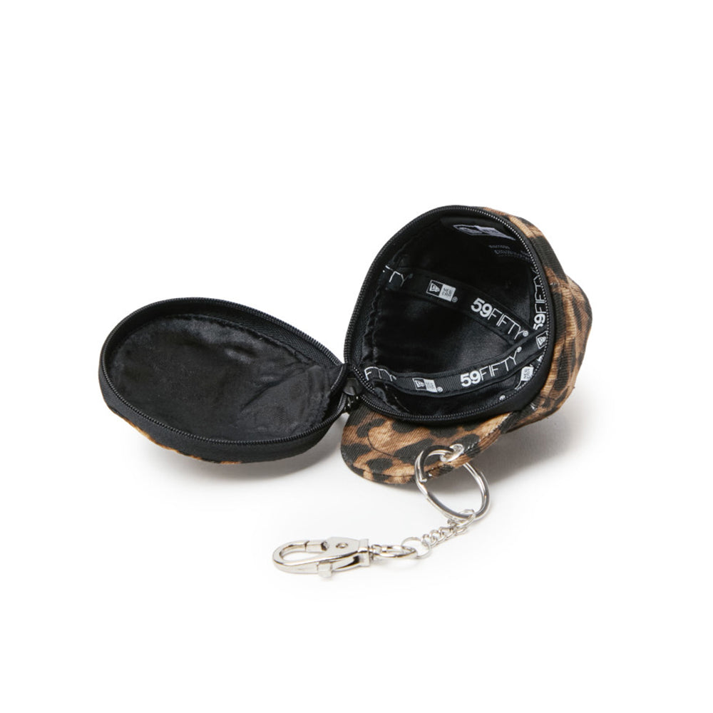 New Era Script Logo Leopard Print Earphones Case Accessory