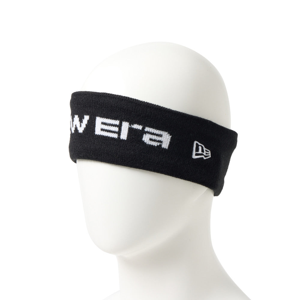 New Era Wordmark Logo Black Knit Headband