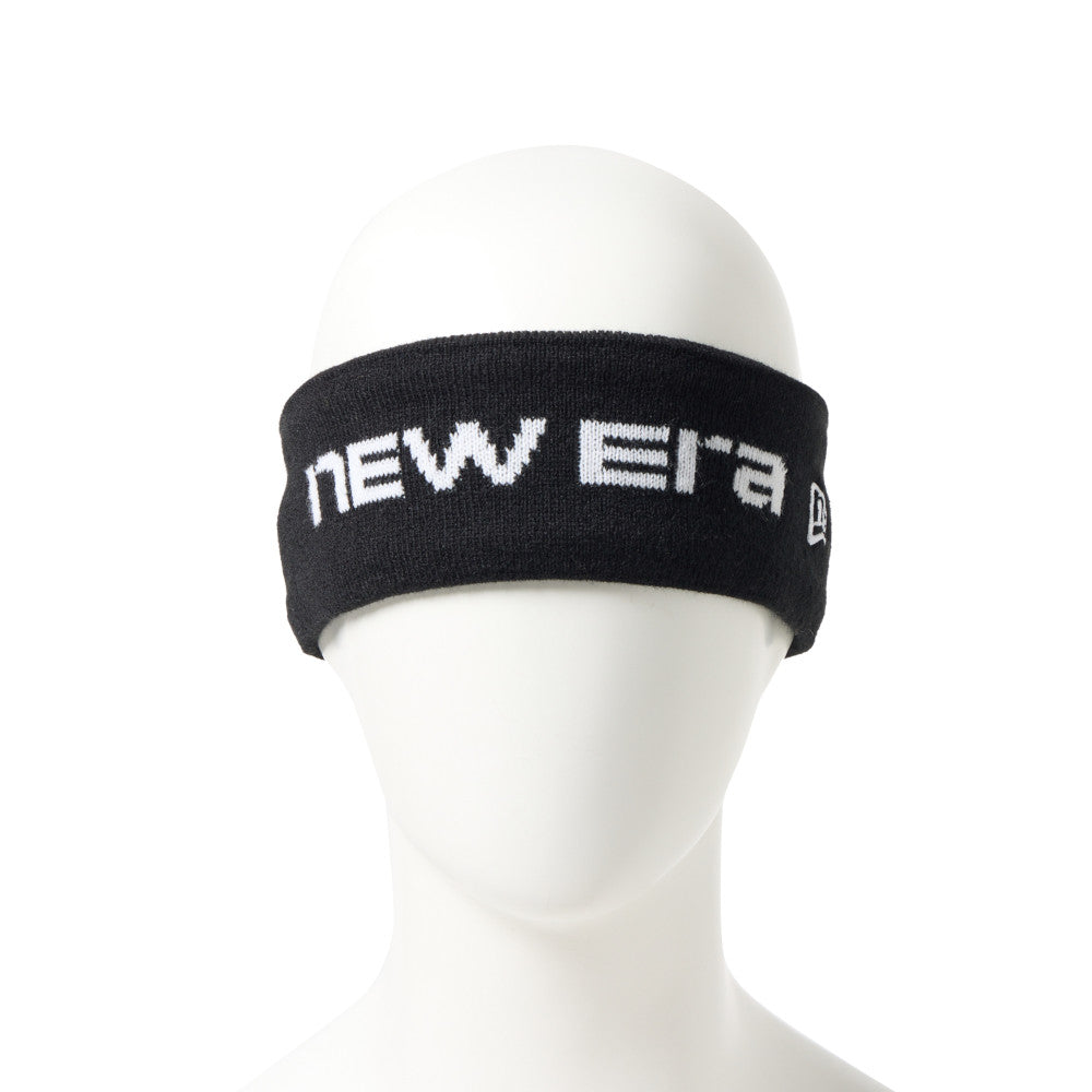 New Era Wordmark Logo Black Knit Headband