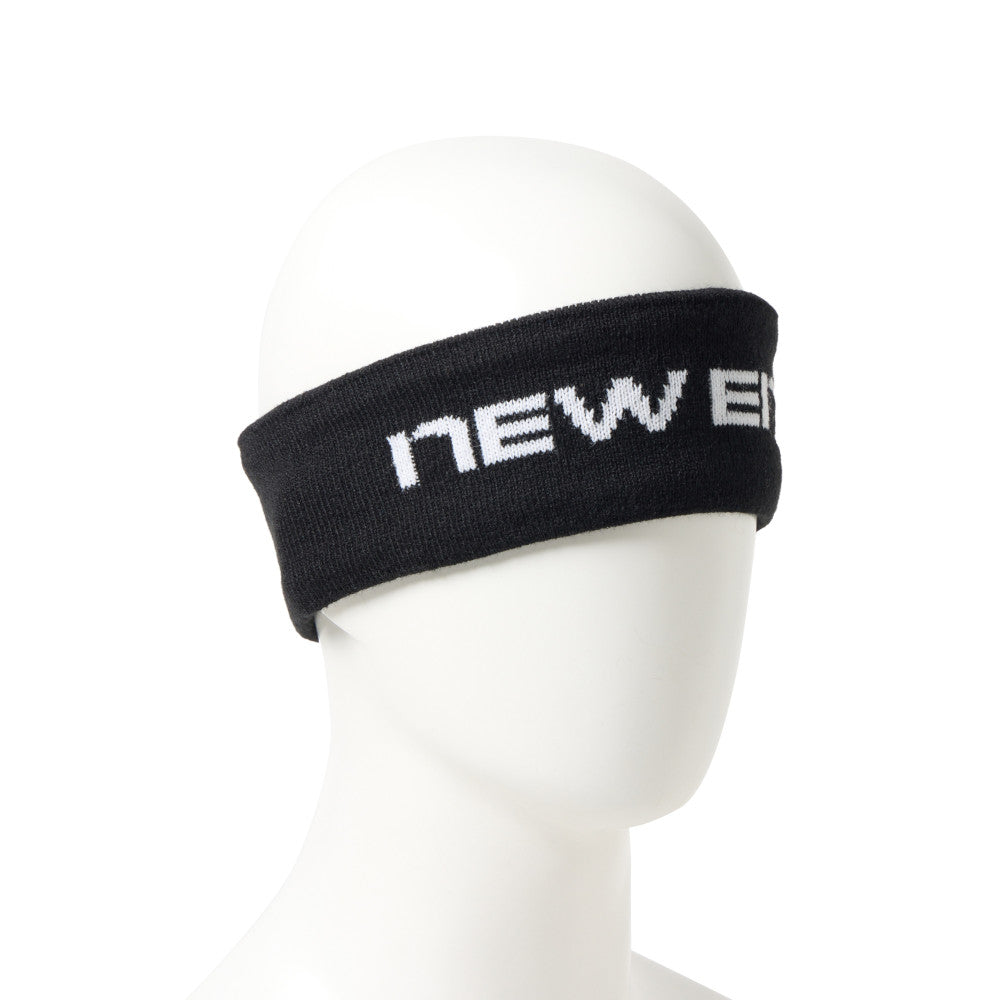 New Era Wordmark Logo Black Knit Headband