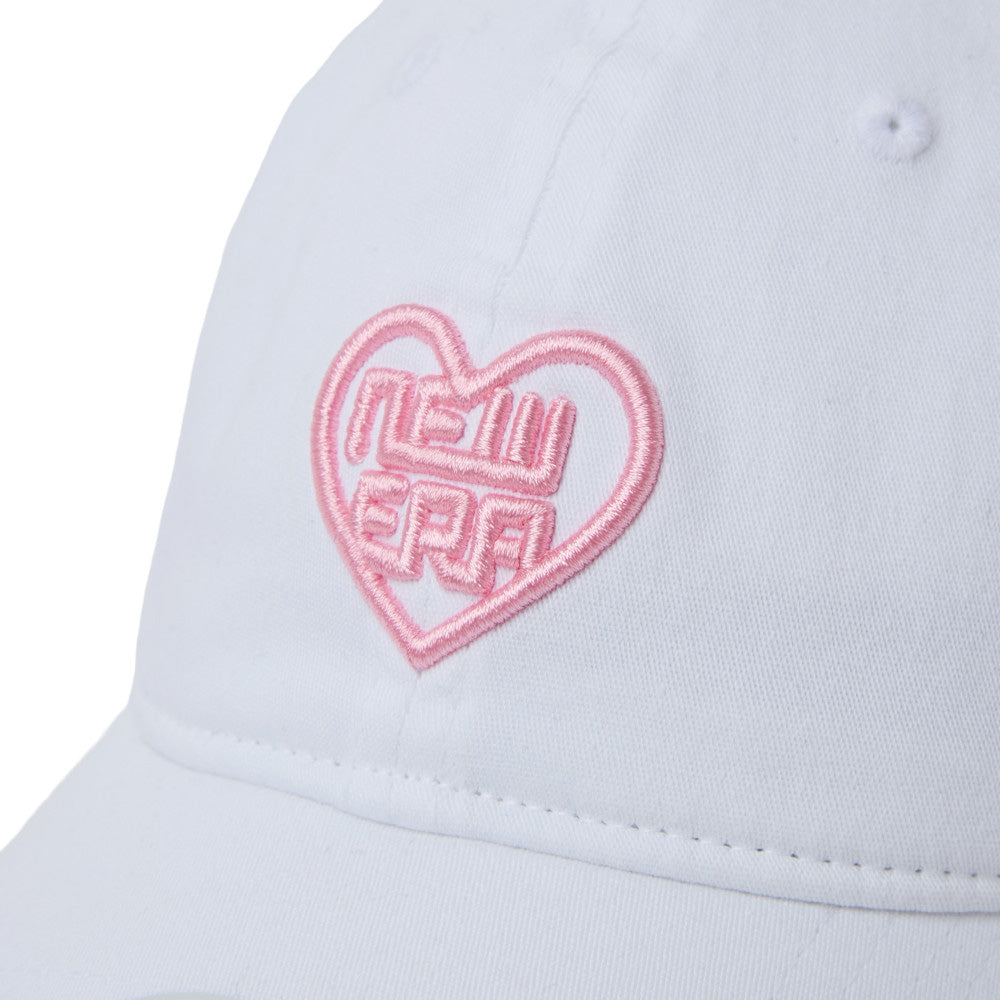 New Era Golf Women with Heart Logo White 9TWENTY Adjustable Cap