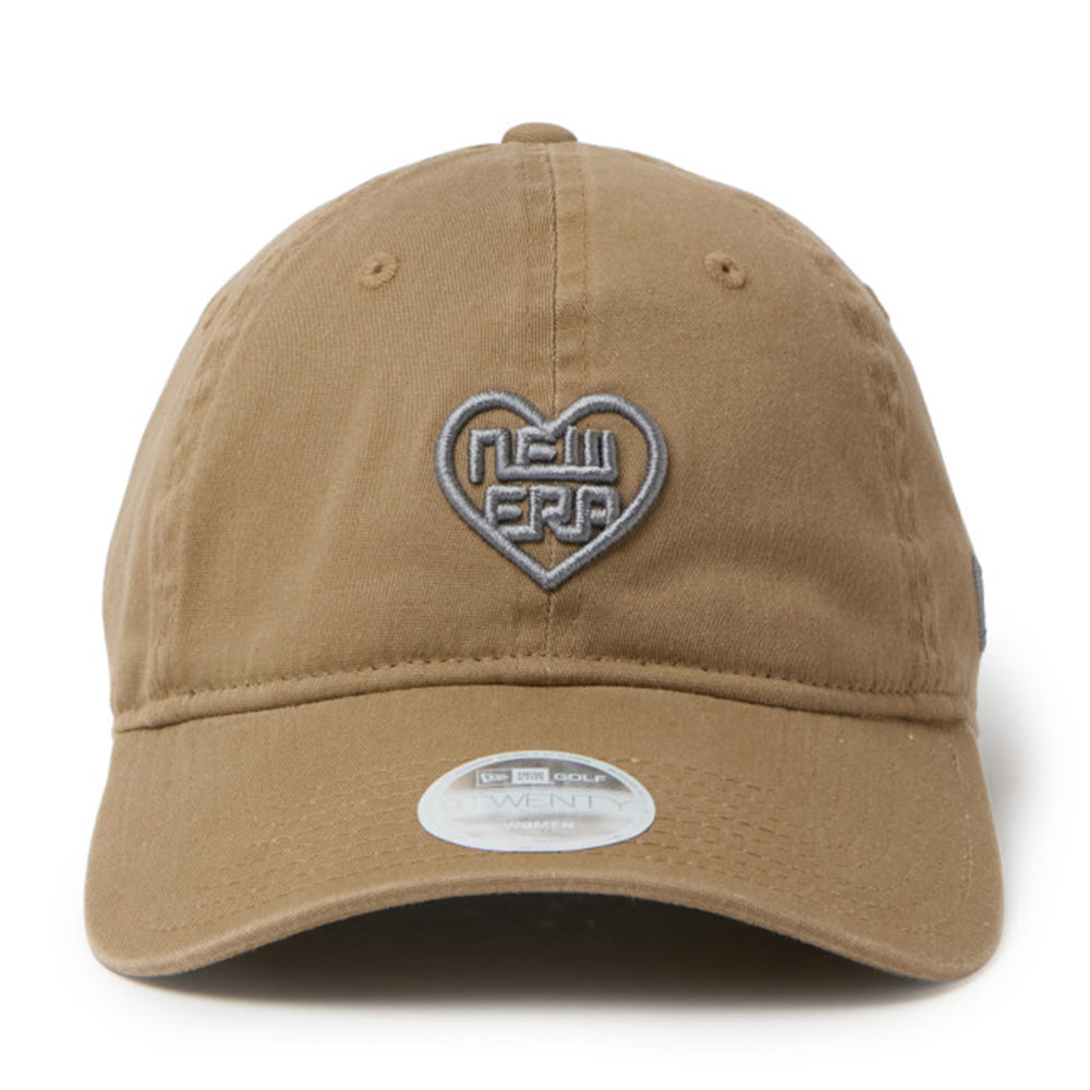 New Era Golf Women with Heart Logo Khaki 9TWENTY Adjustable Cap