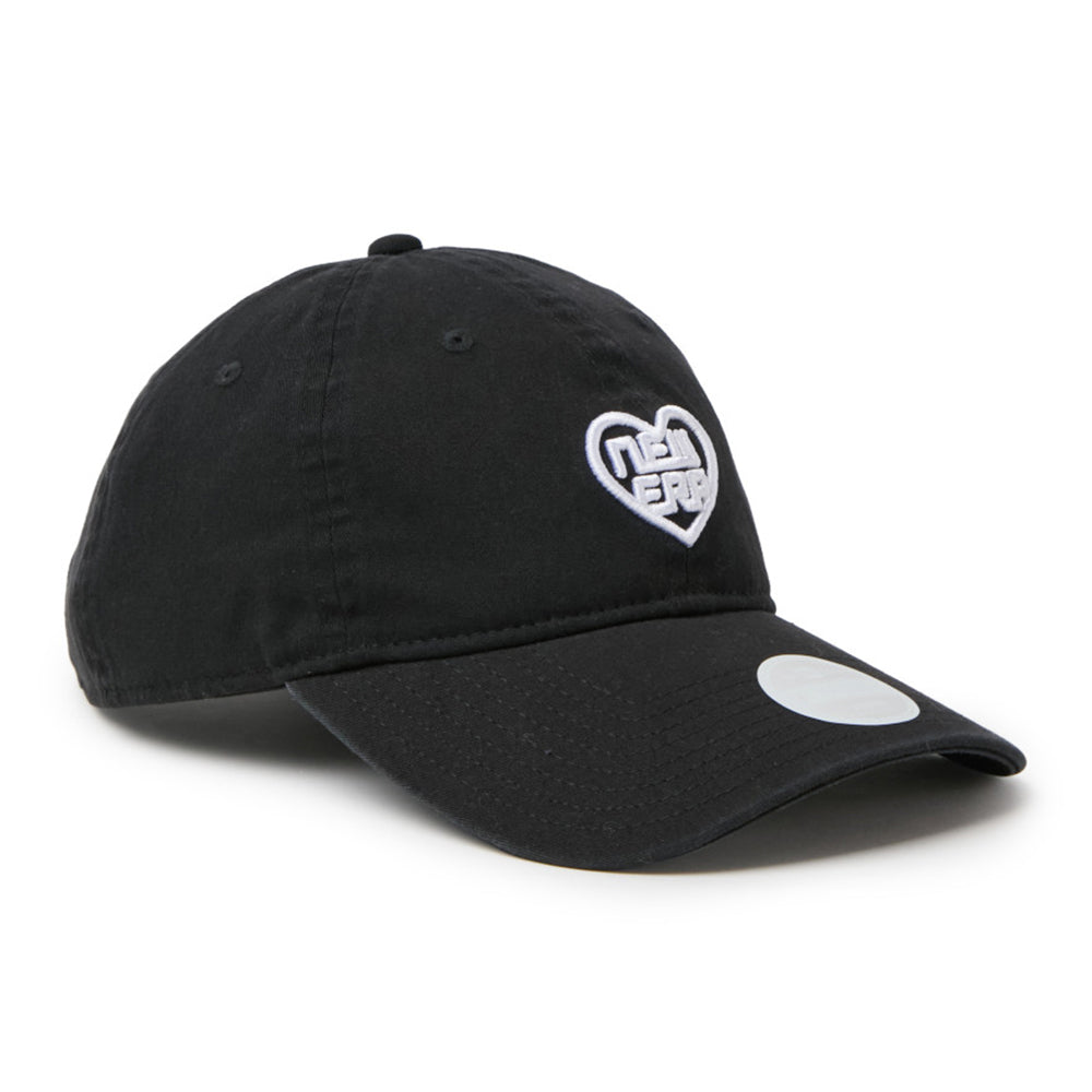 New Era Golf Women with Heart Logo Black 9TWENTY Adjustable Cap