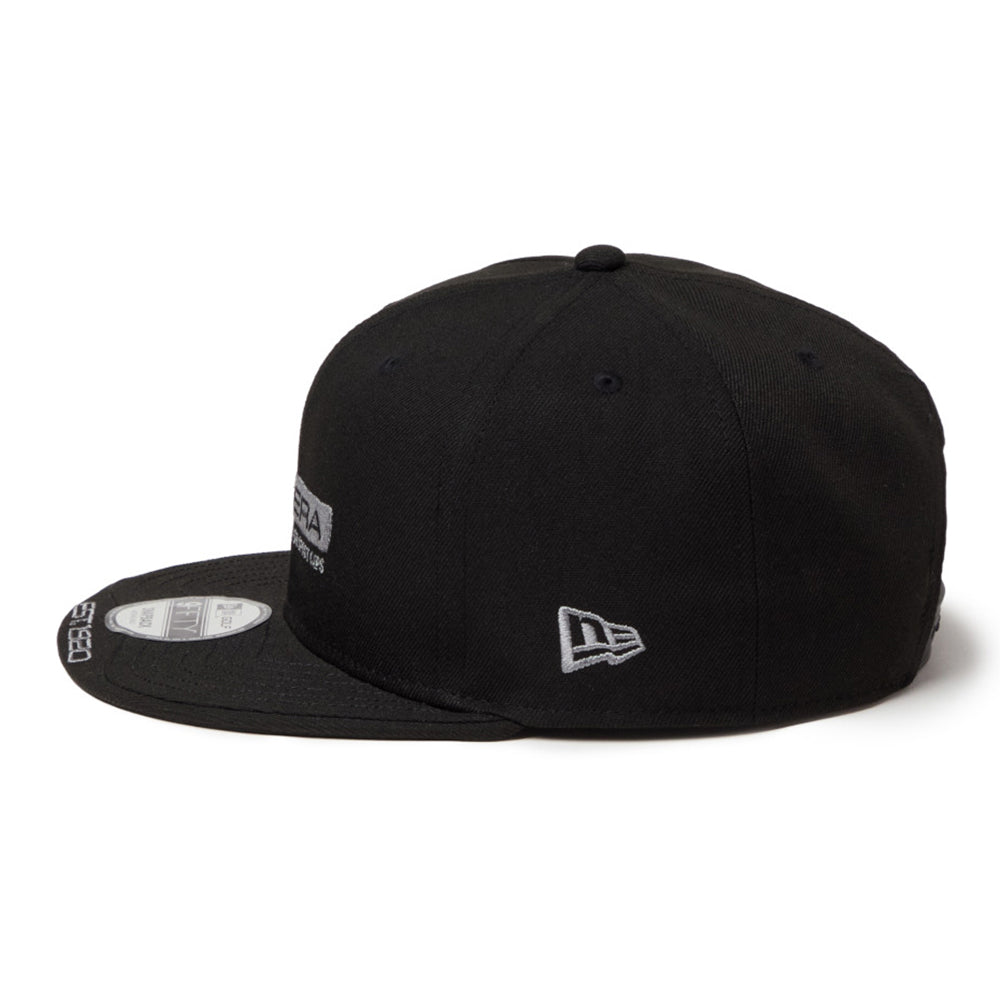 New Era Golf Layered Visor Bar Logo Black 9FIFTY Snapback Cap