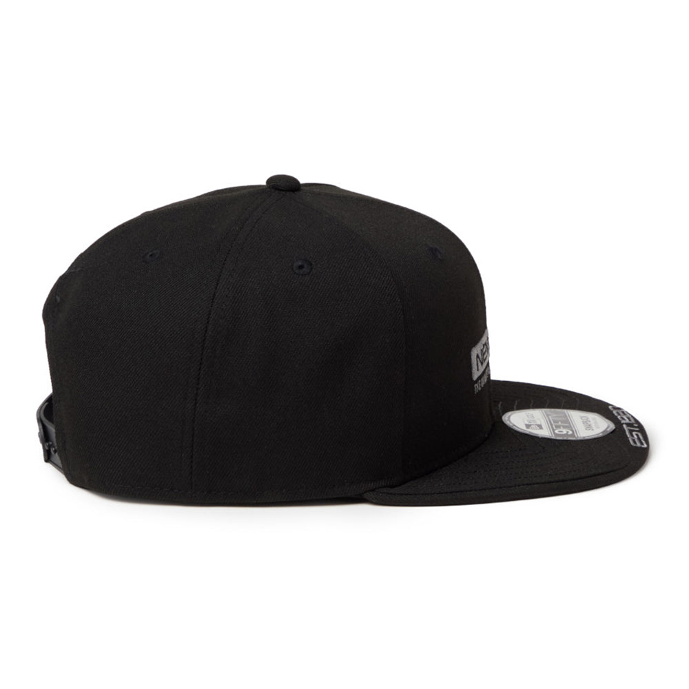 New Era Golf Layered Visor Bar Logo Black 9FIFTY Snapback Cap