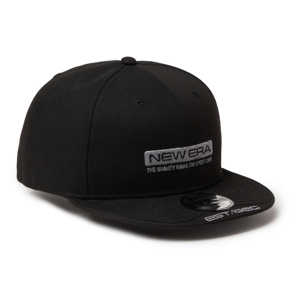 New Era Golf Layered Visor Bar Logo Black 9FIFTY Snapback Cap