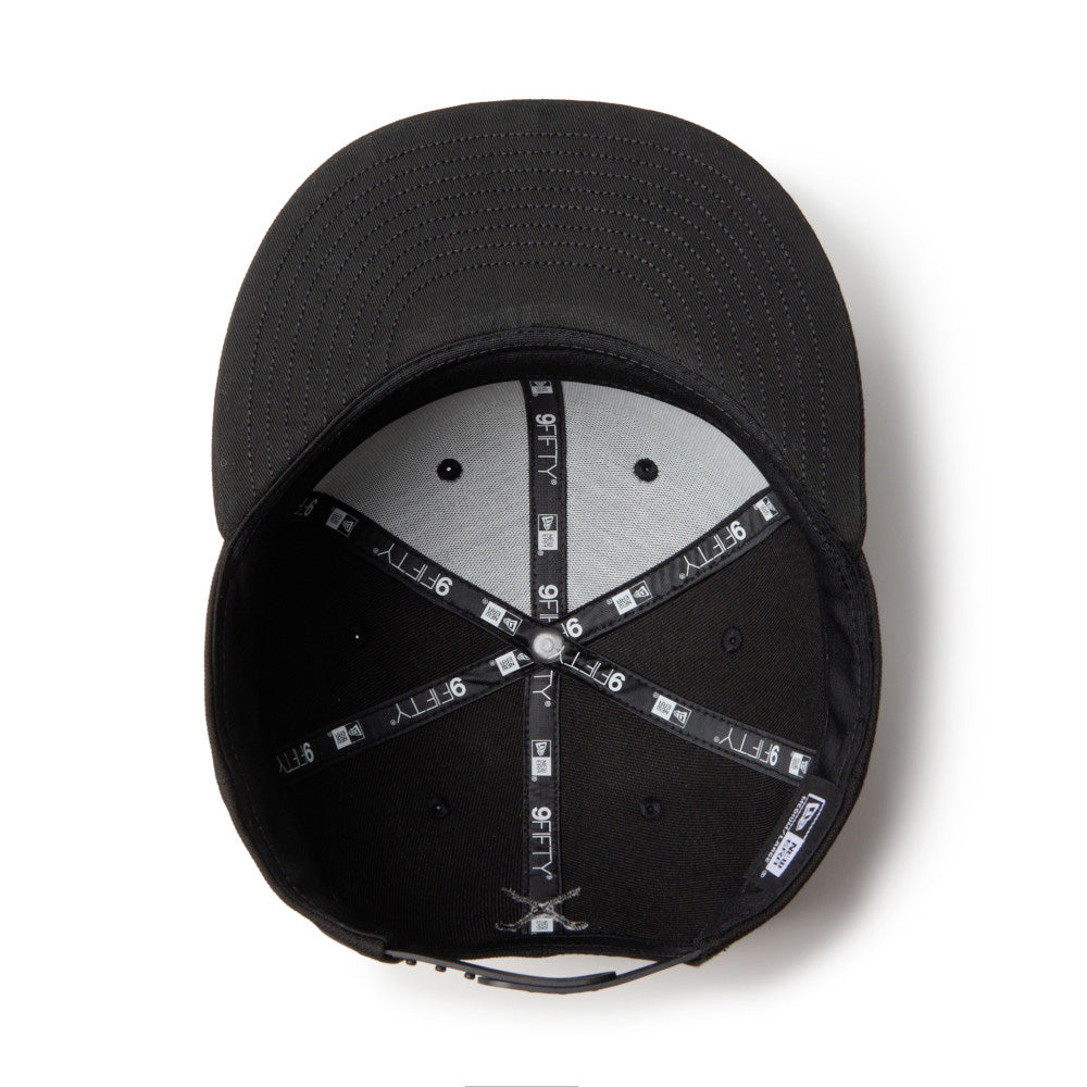 New Era Golf Layered Visor Bar Logo Black 9FIFTY Snapback Cap