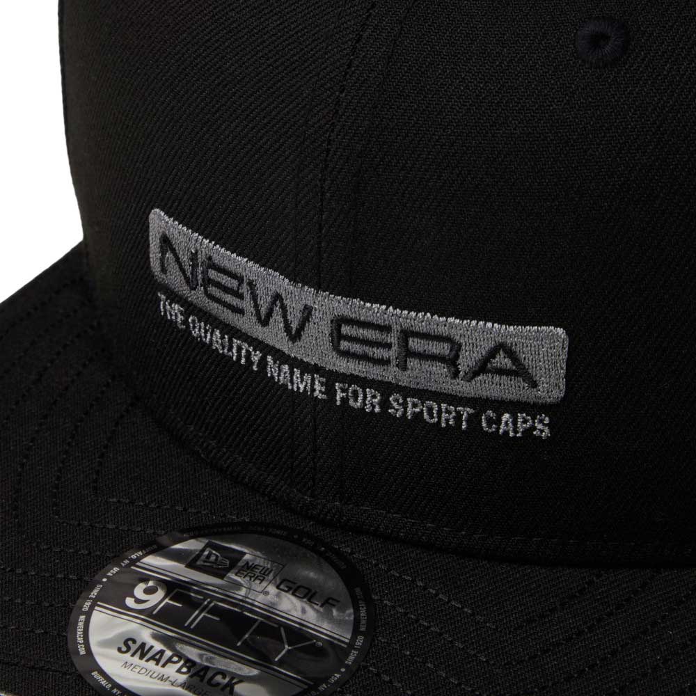 New Era Golf Layered Visor Bar Logo Black 9FIFTY Snapback Cap