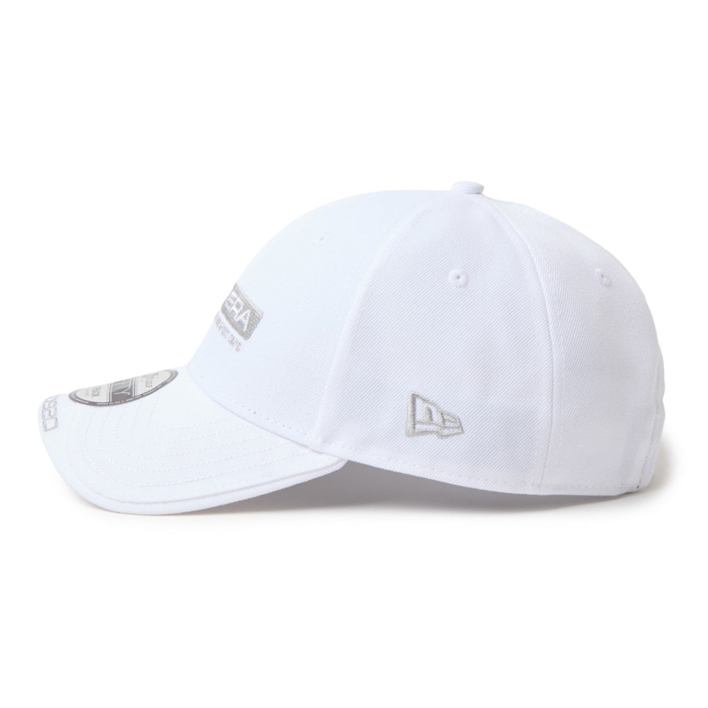 New Era Golf Layered Visor Bar Logo White 9FORTY Adjustable Cap