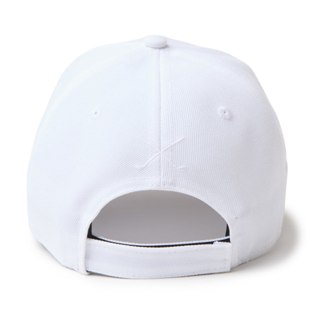 New Era Golf Layered Visor Bar Logo White 9FORTY Adjustable Cap