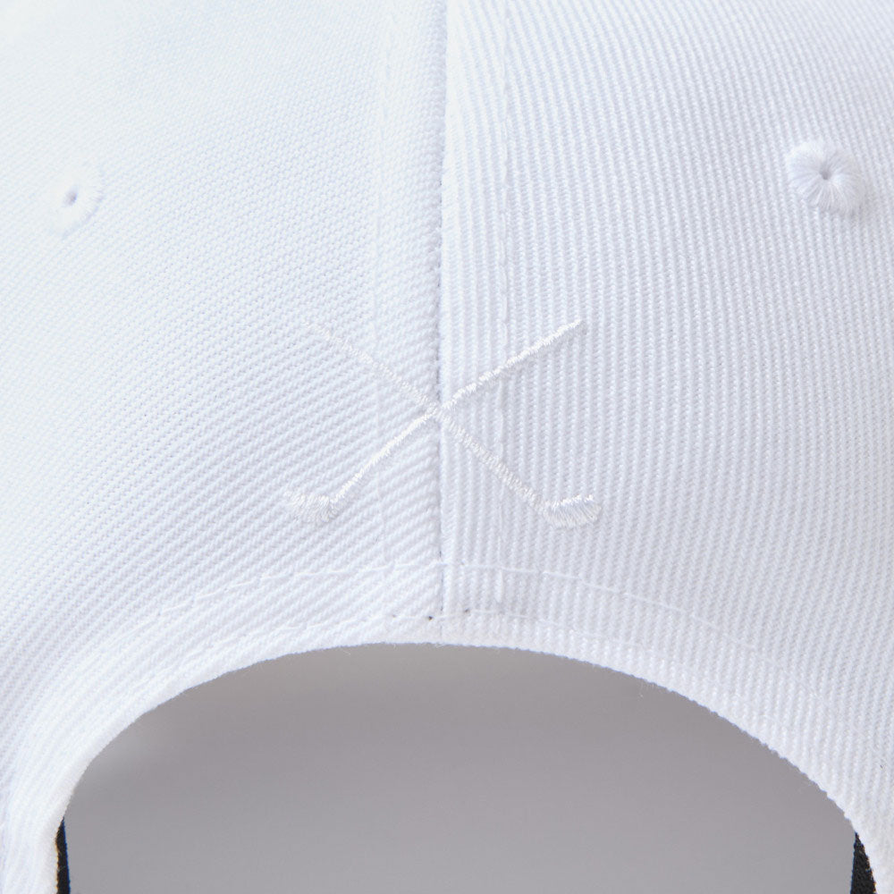 New Era Golf Layered Visor Bar Logo White 9FORTY Adjustable Cap