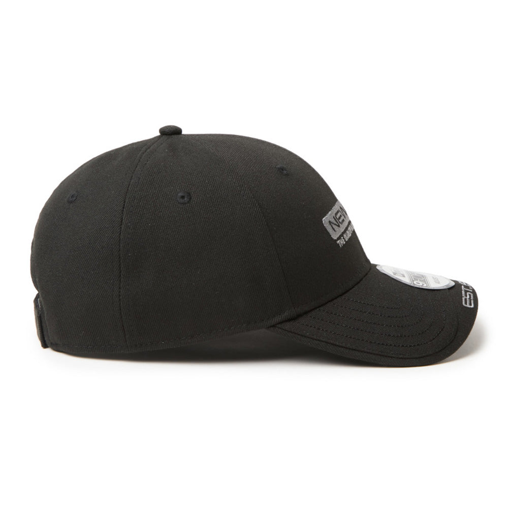 New Era Golf Layered Visor Bar Logo Black 9FORTY Adjustable Cap