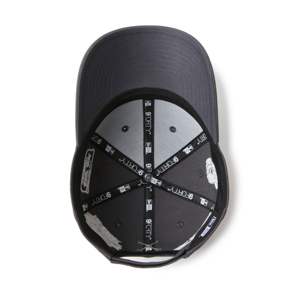 New Era Wordmark Golf Archive Logo Graphite 9FORTY Velcro Strap Adjustable Cap