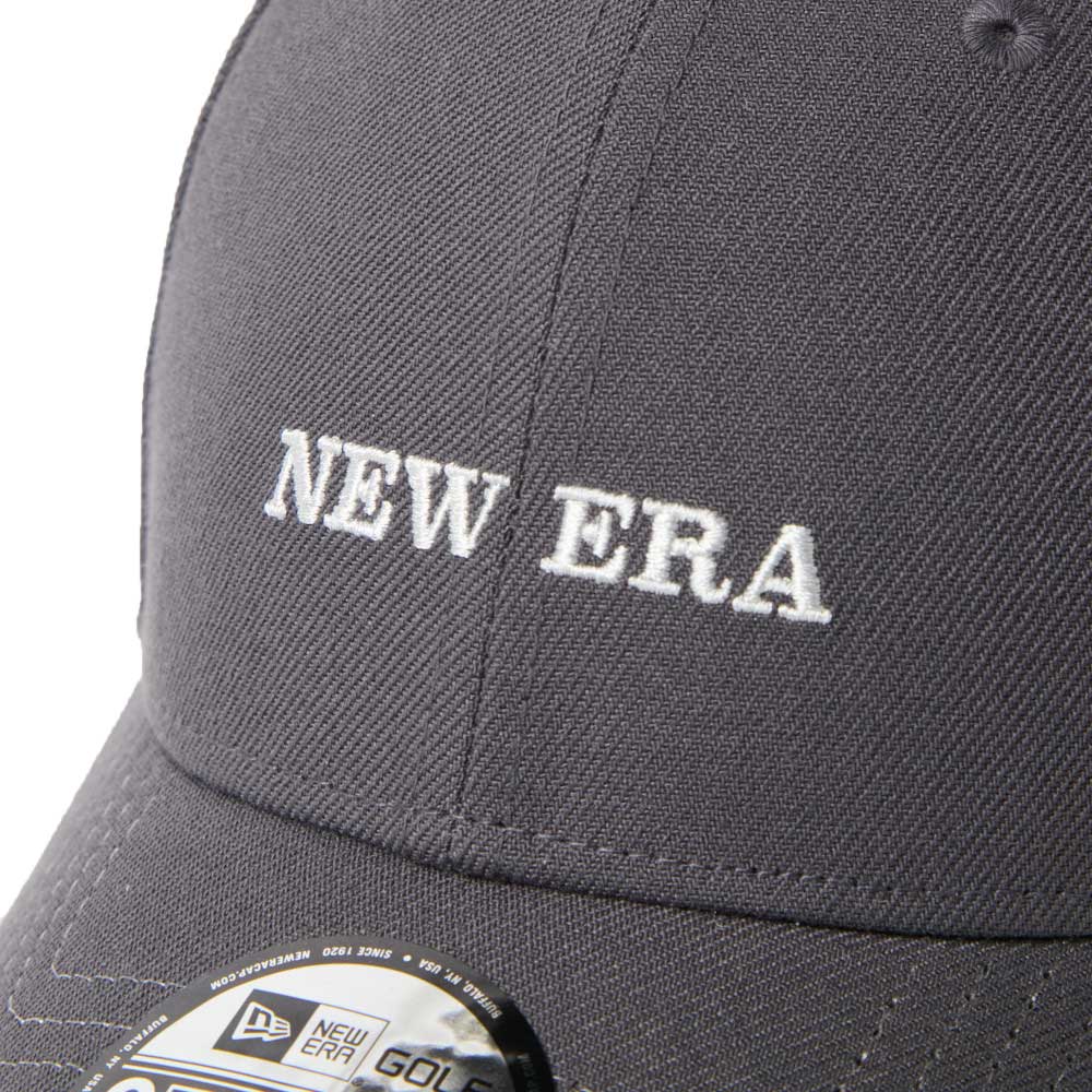 New Era Wordmark Golf Archive Logo Graphite 9FORTY Velcro Strap Adjustable Cap