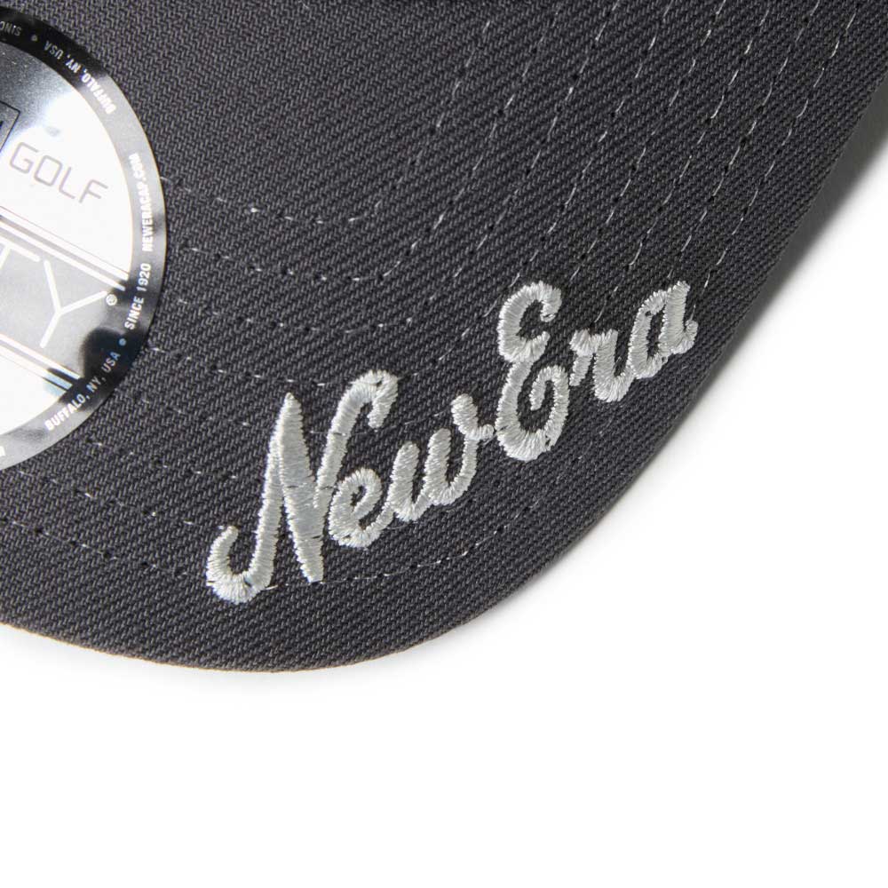 New Era Wordmark Golf Archive Logo Graphite 9FORTY Velcro Strap Adjustable Cap