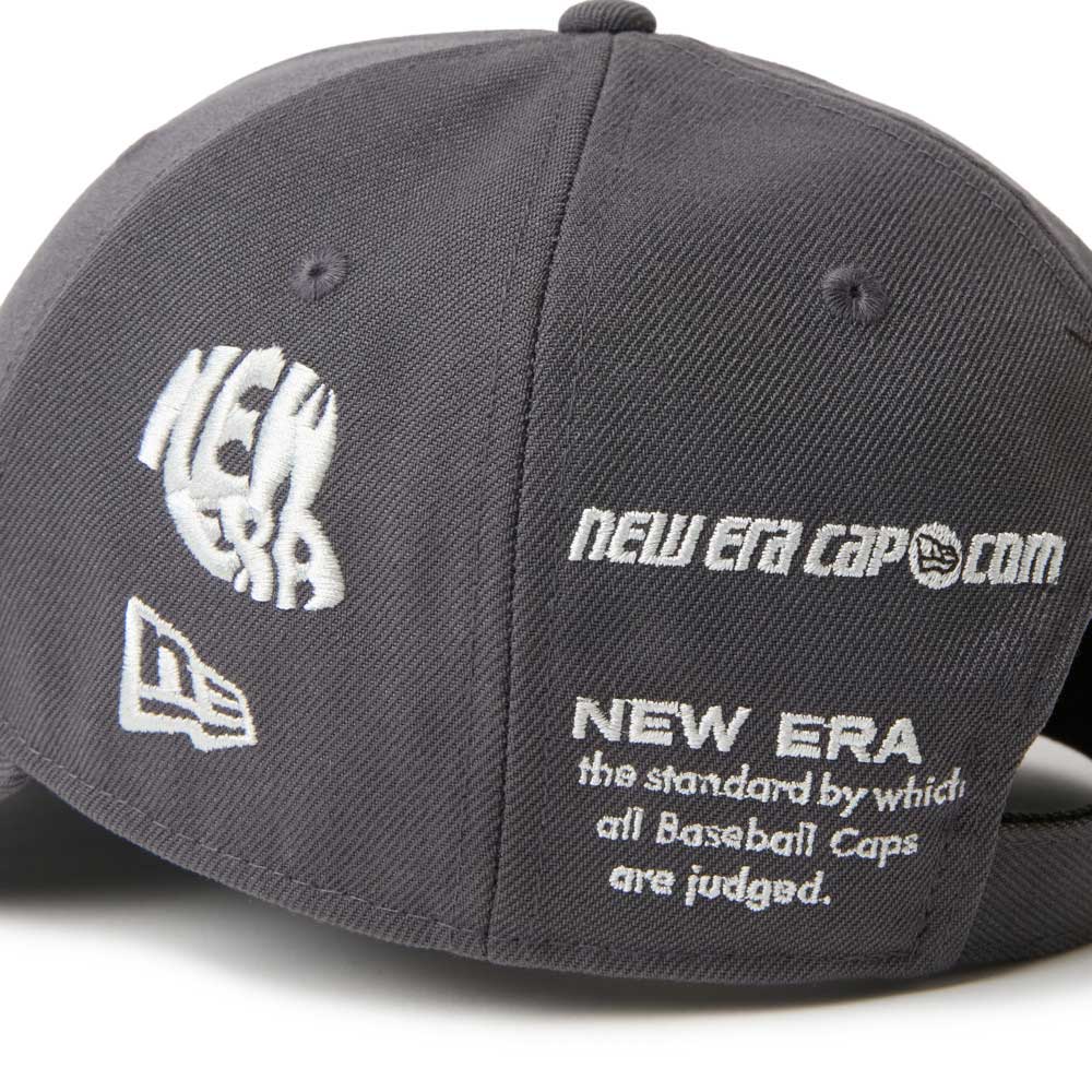 New Era Wordmark Golf Archive Logo Graphite 9FORTY Velcro Strap Adjustable Cap