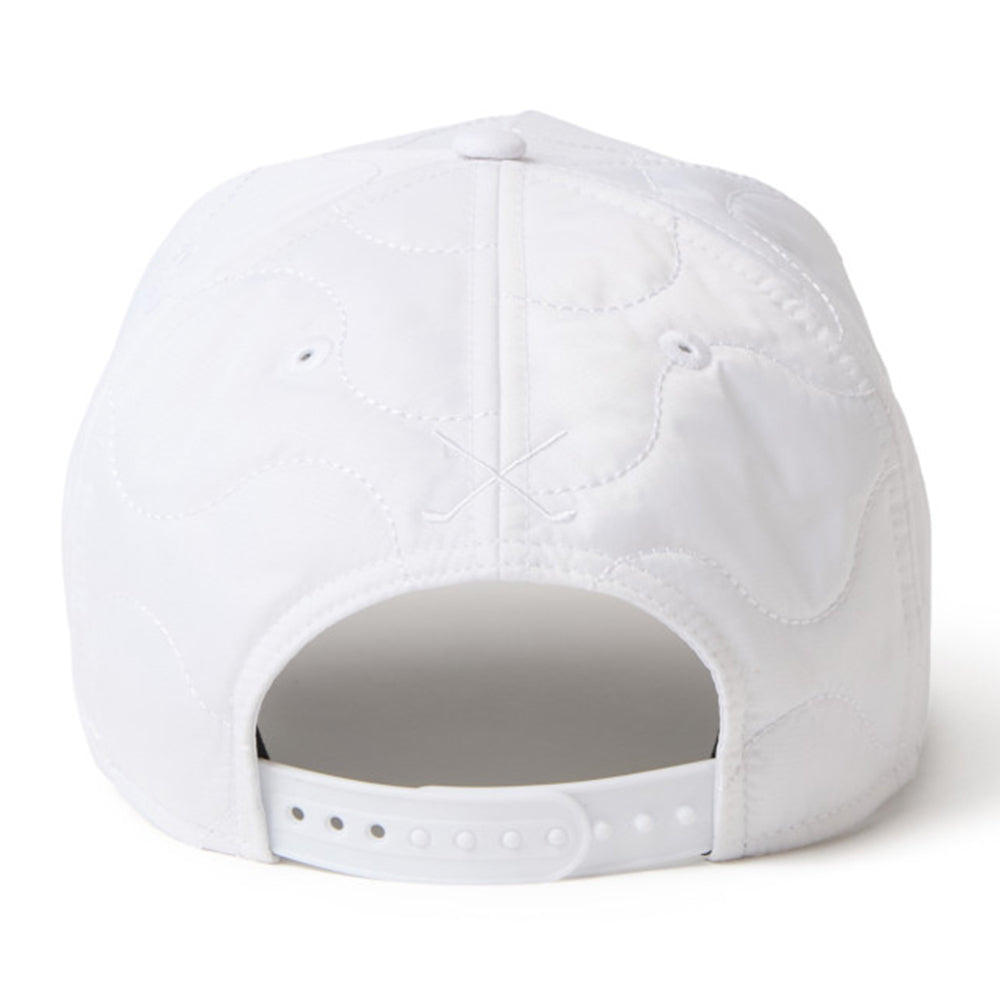 New Era Golf Quilting Woven Label White 9FORTY A-Frame Adjustable Cap