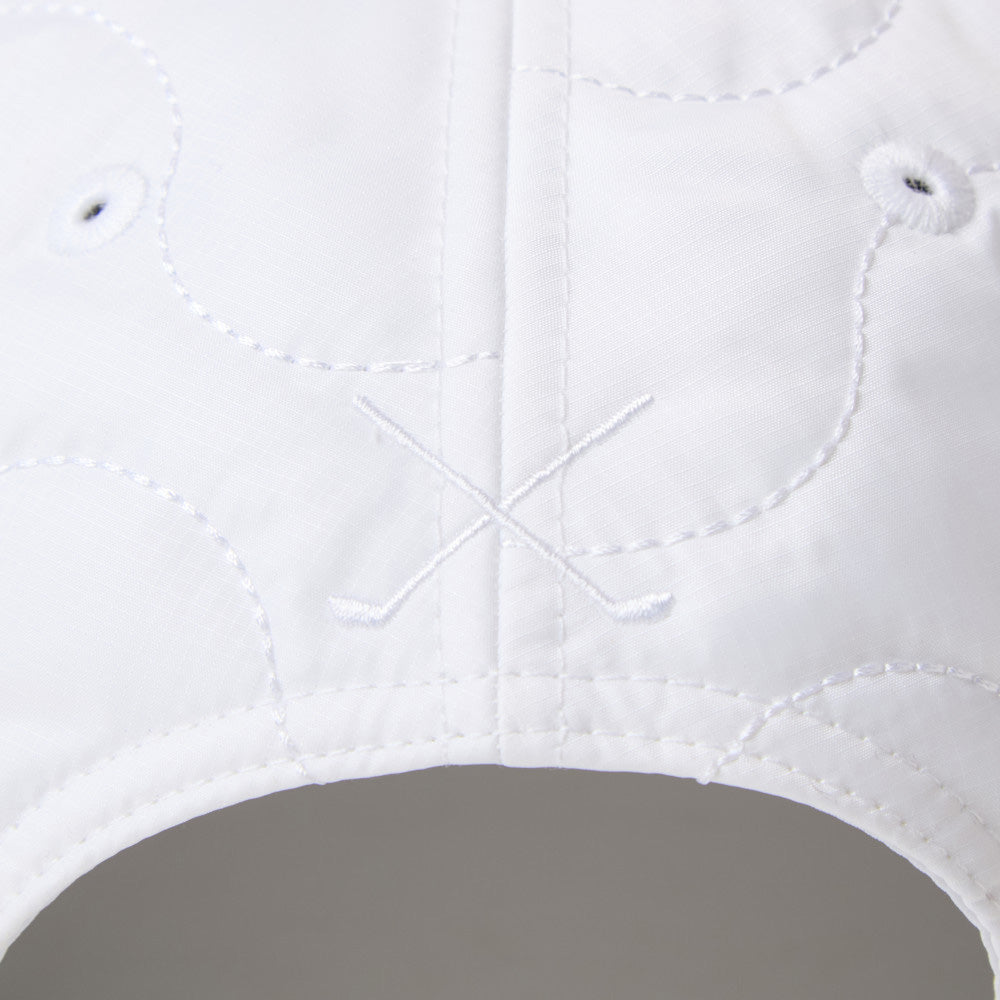 New Era Golf Quilting Woven Label White 9FORTY A-Frame Adjustable Cap