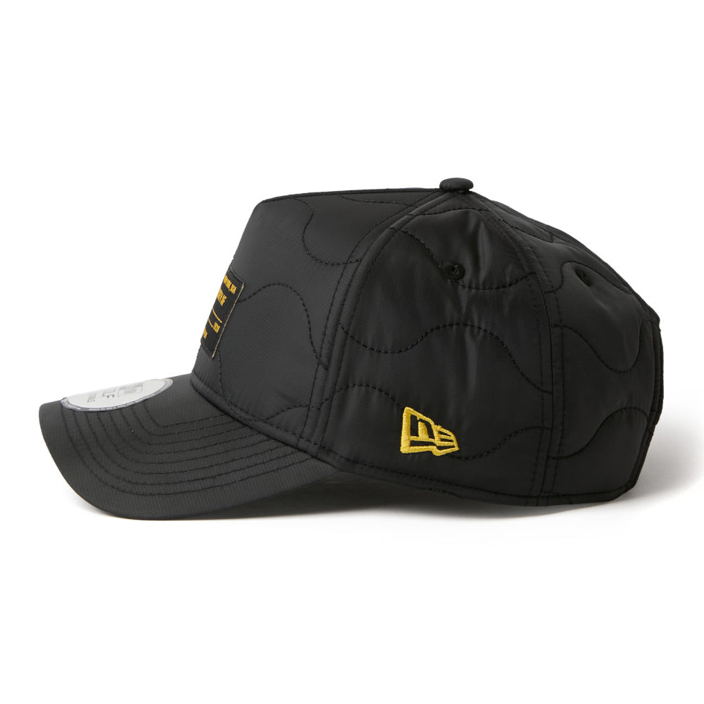 New Era Golf Quilting Woven Label Black 9FORTY A-Frame Adjustable Cap