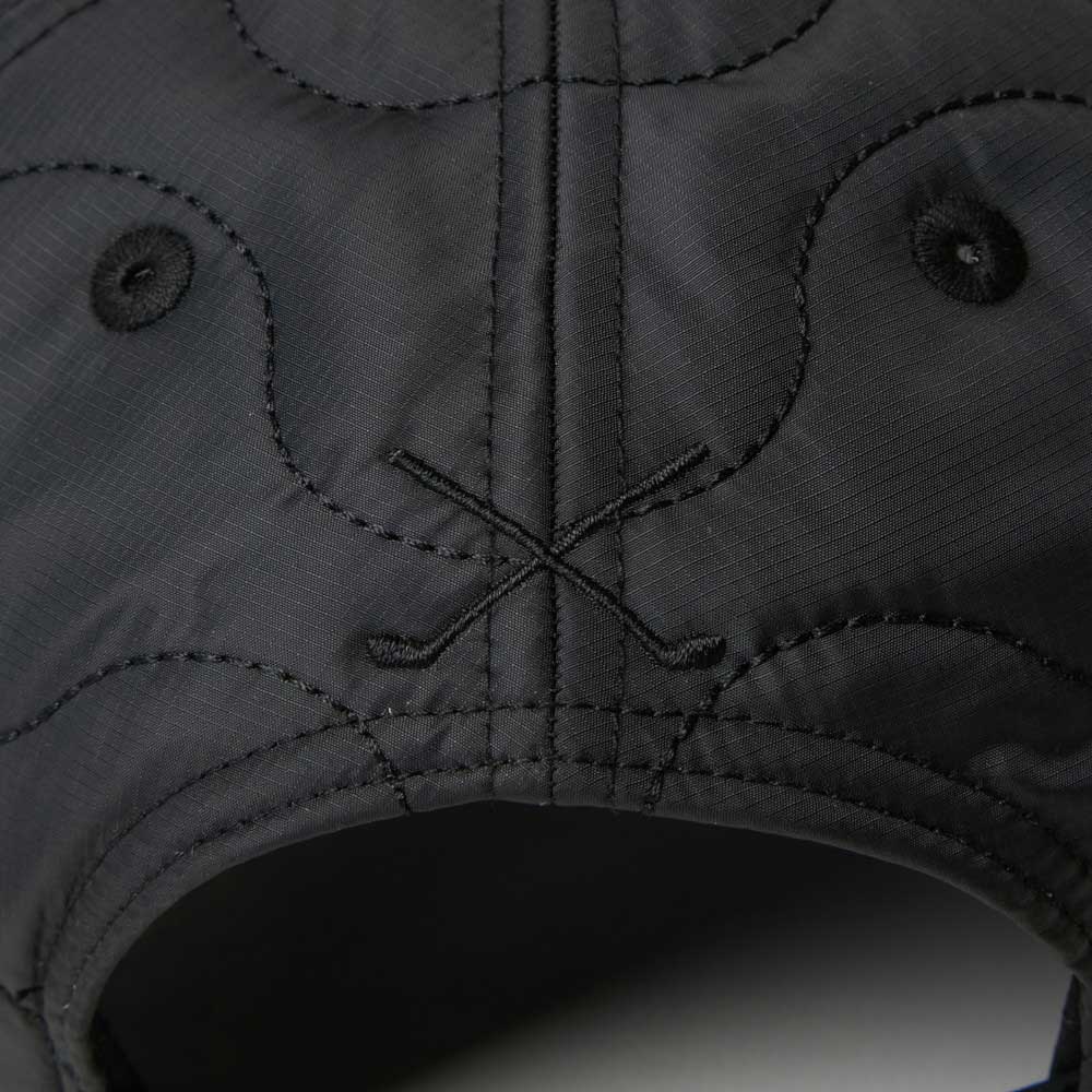 New Era Golf Quilting Woven Label Black 9FORTY A-Frame Adjustable Cap