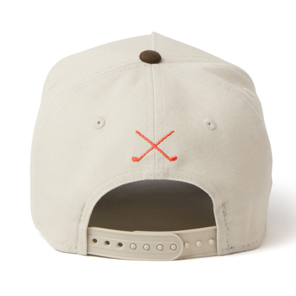 New Era Golf Wordmark Logo Duck Two Tone Stone Walnut 9FORTY A-Frame Adjustable Cap