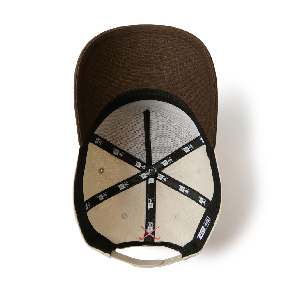 New Era Golf Wordmark Logo Duck Two Tone Stone Walnut 9FORTY A-Frame Adjustable Cap