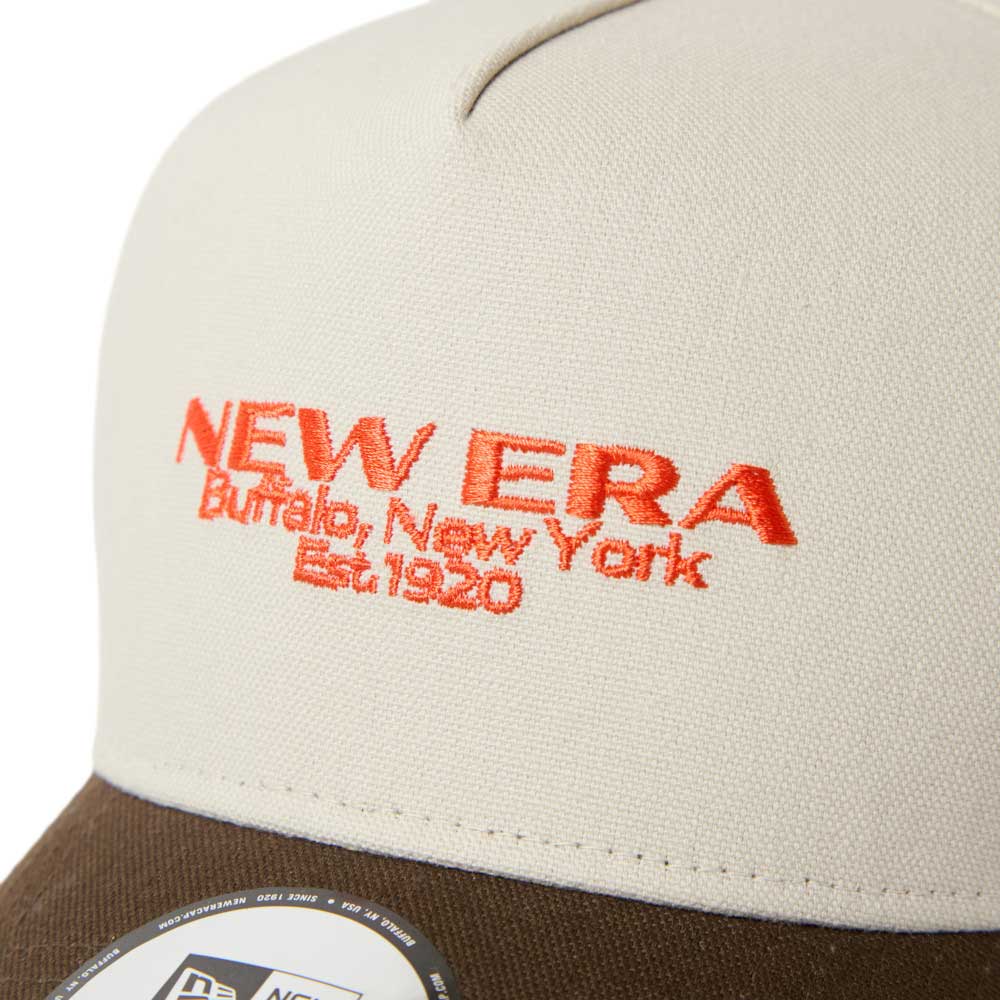 New Era Golf Wordmark Logo Duck Two Tone Stone Walnut 9FORTY A-Frame Adjustable Cap