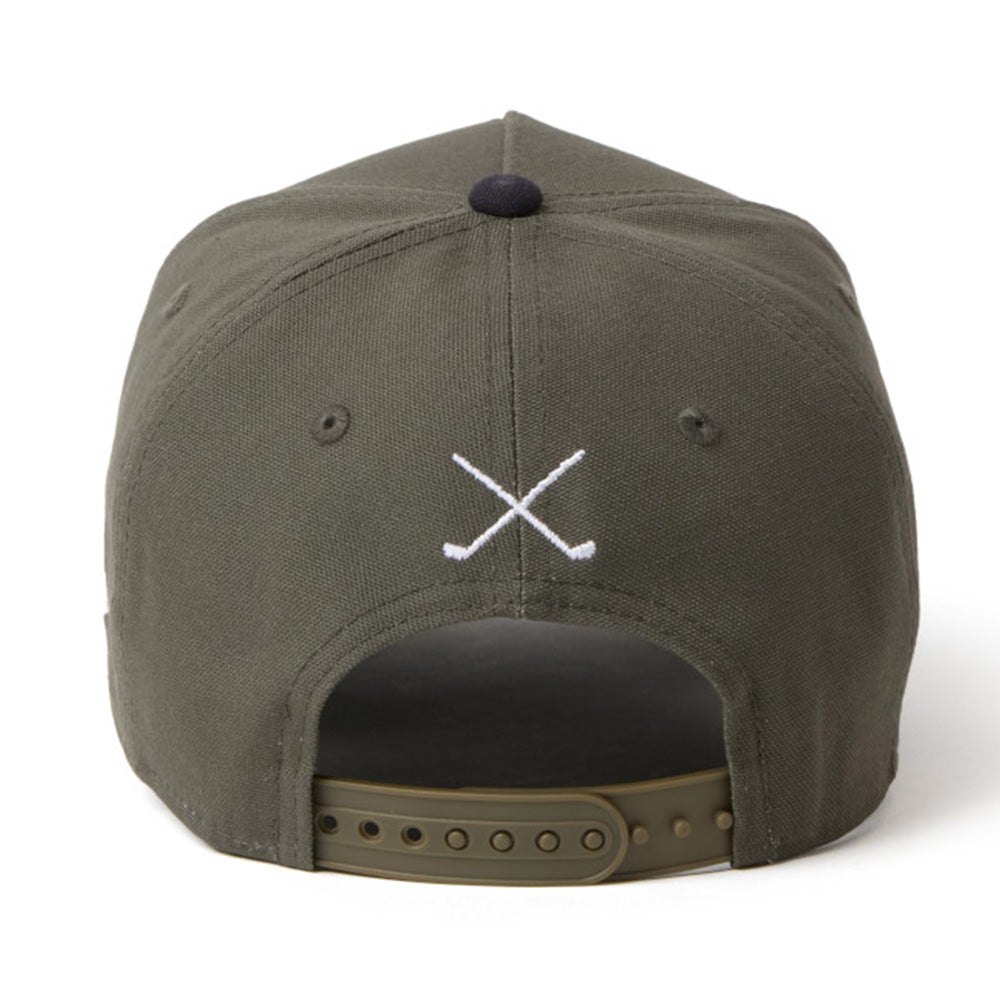 New Era Golf Wordmark Logo Duck Two Tone Moss Navy 9FORTY A-Frame Adjustable Cap