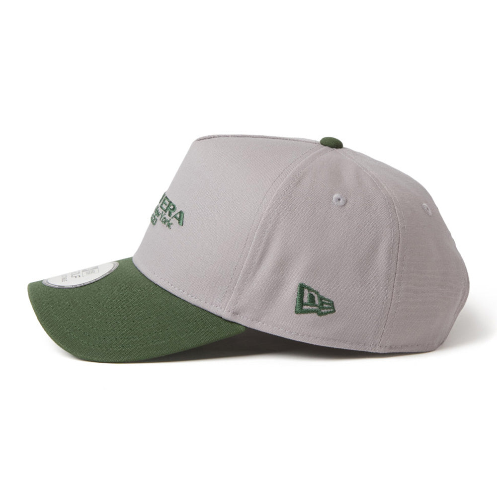 New Era Golf Wordmark Logo Duck Two Tone Grey Green 9FORTY A-Frame Adjustable Cap
